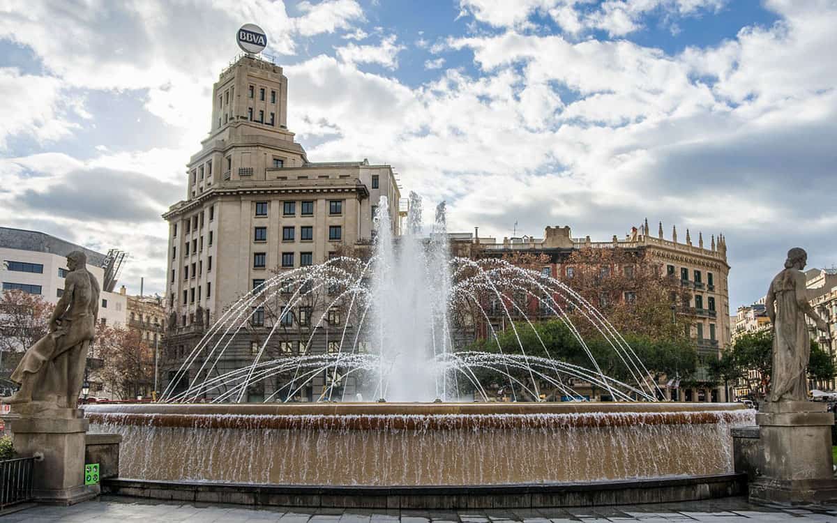 placa catalunya barcelona spain